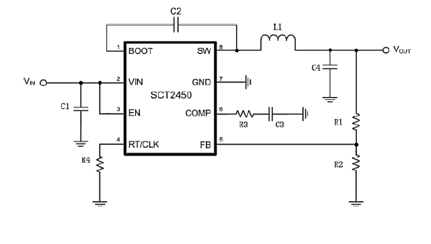 3.8V-36V输入，5A，100K-1.1MHz可调频率，25uA低静态电流，同步降压转换器